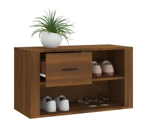 Apavu Skapītis, Ozolkoka Krāsa, 80X35X45 Cm, Inženierijas Koks Vidaxl