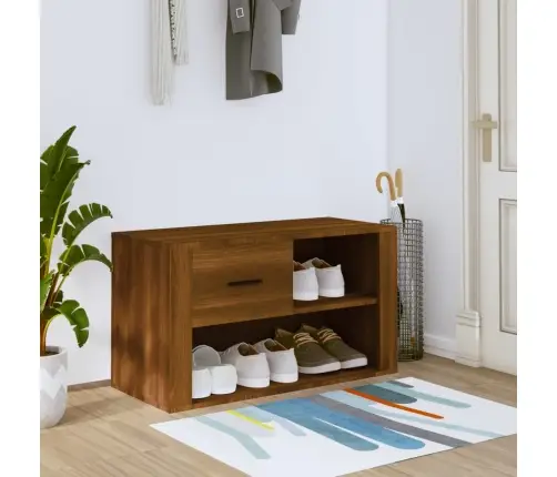 Apavu Skapītis, Ozolkoka Krāsa, 80X35X45 Cm, Inženierijas Koks Vidaxl