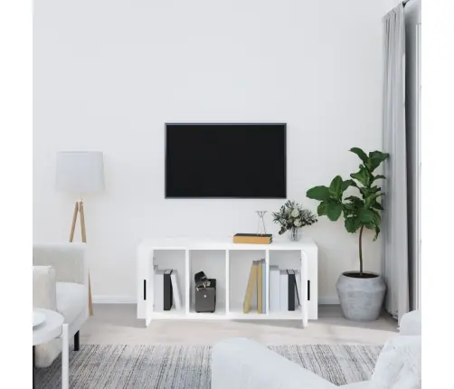 Tv Skapītis, Balts, 100X35X40 Cm, Inženierijas Koks Vidaxl