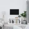 Televizoriaus Spintelė, Balta, 100X35X40cm Mediena, Blizgi