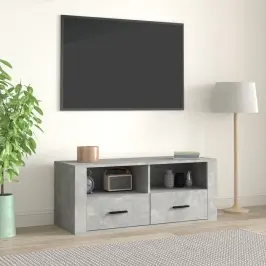 Televizoriaus Spintelė, Betono Pilka, 100X35X40cm Mediena