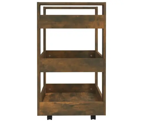 Virtuvės Vežimėlis, Dūminio Ąžuolo, 60X45X80cm Mediena