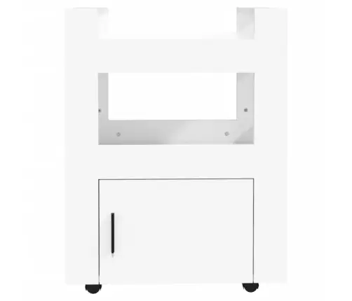 Virtuvės Vežimėlis, Baltas, 60X45X80cm Apdirbta Mediena