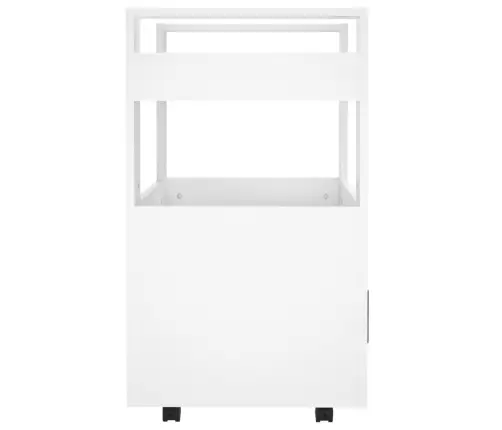 Virtuvės Vežimėlis, Baltas, 60X45X80cm Apdirbta Mediena