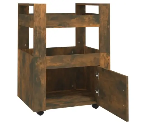 Virtuves Ratiņi, Ozolkoka Krāsa, 60X45X80 Cm, Inženierijas Koks Vidaxl