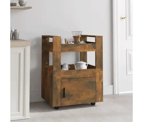 Virtuves Ratiņi, Ozolkoka Krāsa, 60X45X80 Cm, Inženierijas Koks Vidaxl