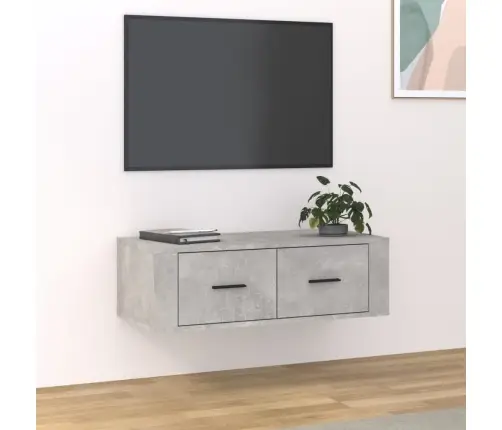 Piekarams Tv Skapītis, Pelēks, 80X36X25 Cm, Inženierijas Koks Vidaxl