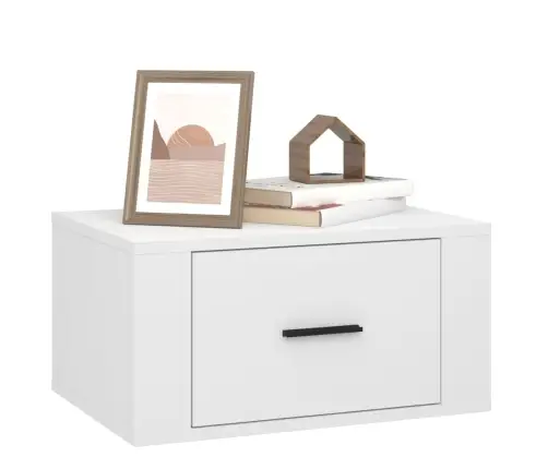 Sienas Naktsskapīši, 2 Gab., Balti, 50X36X25 Cm Vidaxl