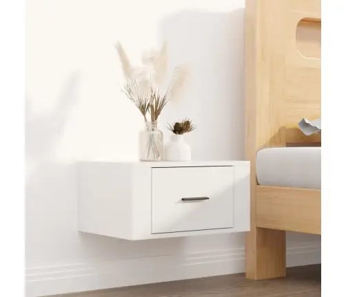 Sieninės Naktinės Spintelės, 2Vnt., Baltos, 50X36X25Cm