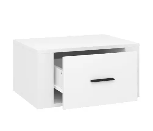 Sieninės Naktinės Spintelės, 2Vnt., Baltos, 50X36X25Cm