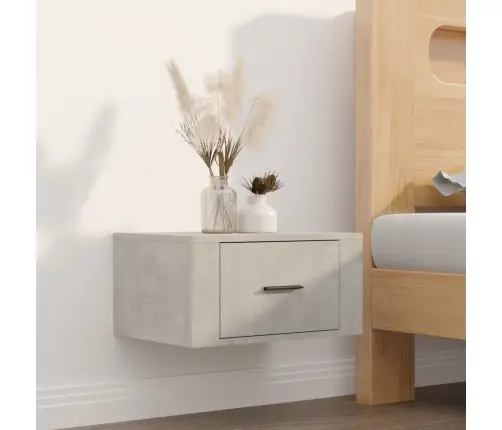 Sieninės Naktinės Spintelės, 2Vnt., Betono Pilkos, 50X36X25Cm