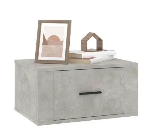 Sieninės Naktinės Spintelės, 2Vnt., Betono Pilkos, 50X36X25Cm