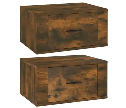 Sienas Naktsskapīši, 2 Gab., Ozolkoka Krāsa, 50X36X25 Cm Vidaxl