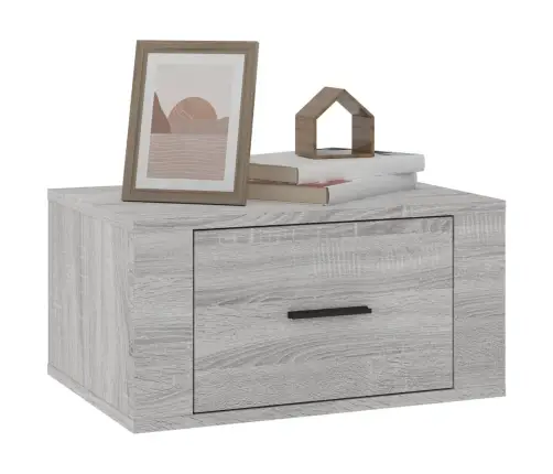 Sienas Naktsskapīši, 2 Gab., Pelēka Ozolkoka Krāsa, 50X36X25 Cm Vidaxl