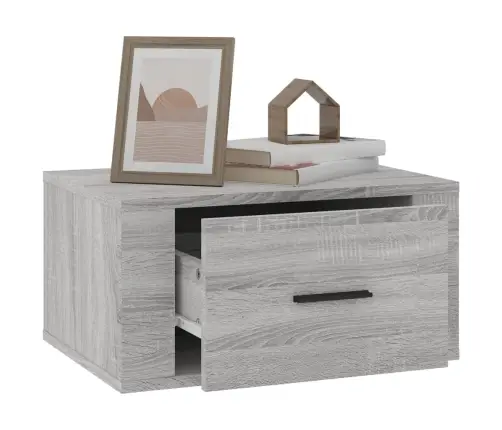 Sienas Naktsskapīši, 2 Gab., Pelēka Ozolkoka Krāsa, 50X36X25 Cm Vidaxl