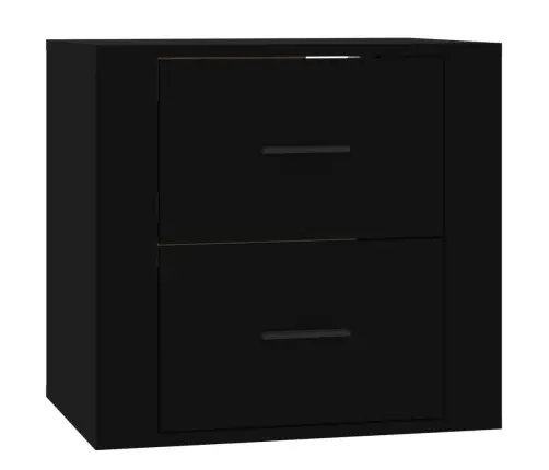 Sienas Naktsskapītis, Melns, 50X36X47 Cm Vidaxl