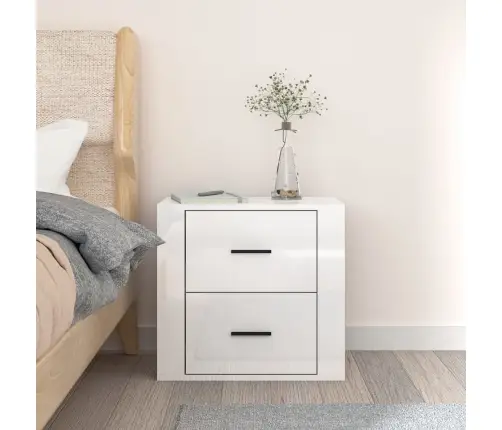 Seinale Kinnitatav Öökapp, Kõrgläikega Valge, 50 X 36 X 47 Cm