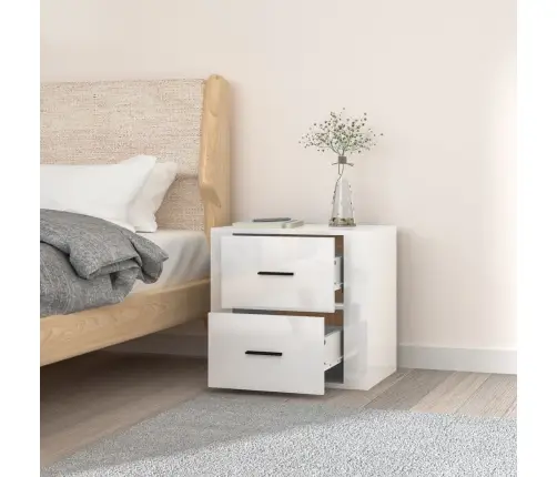 Seinale Kinnitatav Öökapp, Kõrgläikega Valge, 50 X 36 X 47 Cm