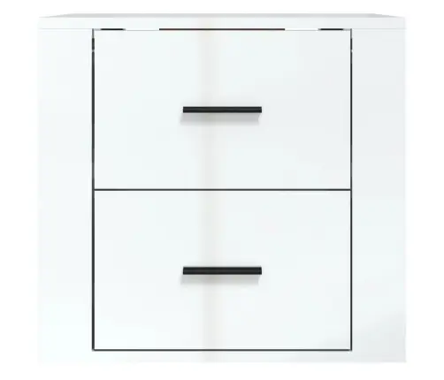 Seinale Kinnitatav Öökapp, Kõrgläikega Valge, 50 X 36 X 47 Cm