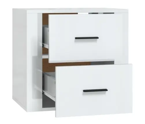 Seinale Kinnitatav Öökapp, Kõrgläikega Valge, 50 X 36 X 47 Cm