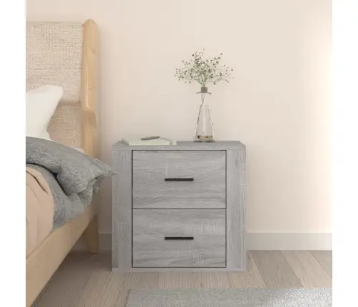 Sienas Naktsskapītis, Pelēka Ozolkoka Krāsa, 50X36X47 Cm Vidaxl