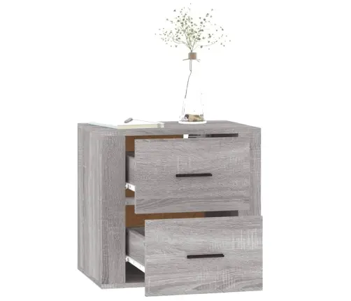 Sienas Naktsskapītis, Pelēka Ozolkoka Krāsa, 50X36X47 Cm Vidaxl