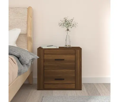 Sienas Naktsskapītis, Ozolkoka Krāsa, 50X36X47 Cm Vidaxl