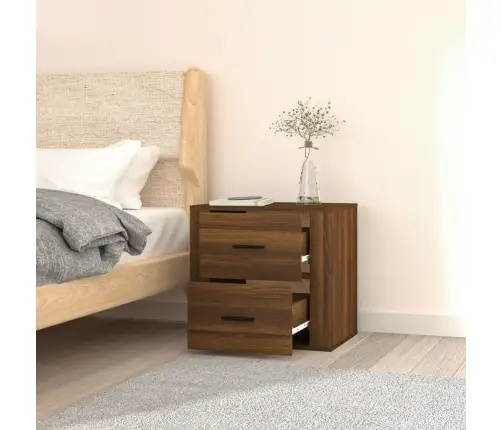 Sienas Naktsskapītis, Ozolkoka Krāsa, 50X36X47 Cm Vidaxl