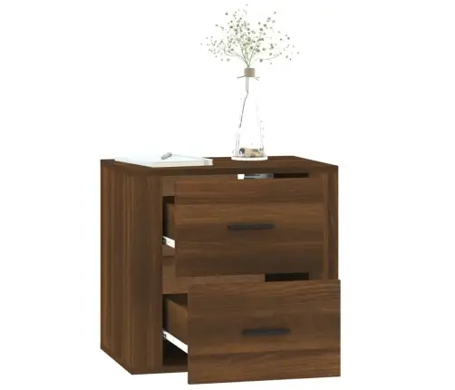 Sienas Naktsskapītis, Ozolkoka Krāsa, 50X36X47 Cm Vidaxl