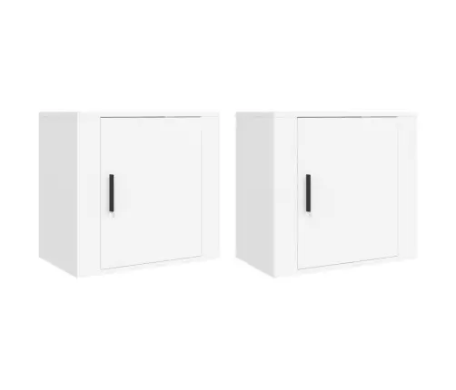 Sienas Naktsskapīši, 2 Gab., Balti, 50X30X47 Cm Vidaxl