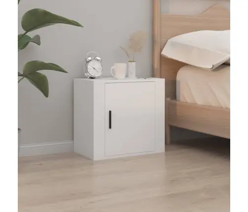 Sienas Naktsskapīši, 2 Gab., Balti, 50X30X47 Cm Vidaxl