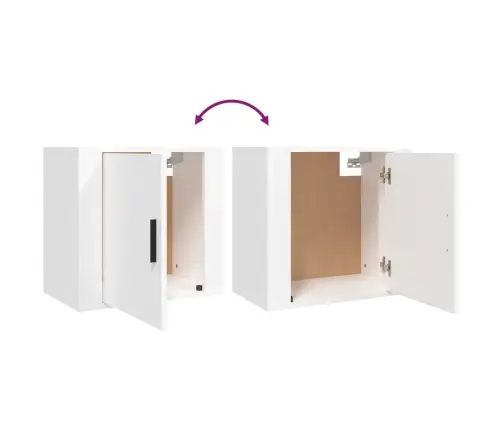 Sienas Naktsskapīši, 2 Gab., Balti, 50X30X47 Cm Vidaxl