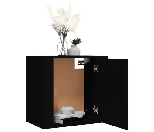 Sienas Naktsskapīši, 2 Gab., Melni, 50X30X47 Cm Vidaxl