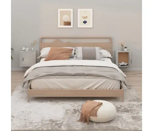 Seinale Kinnitatavad Öökapid, 2 Tk, Betoonhall, 50X30X47 Cm