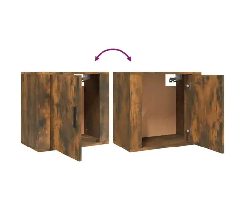 Sieninės Naktinės Spintelės, 2Vnt., Dūminio Ąžuolo, 50X30X47Cm