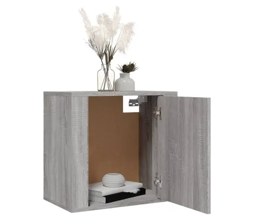 Sieninė Naktinė Spintelė, Pilka Ąžuolo, 50X30X47Cm