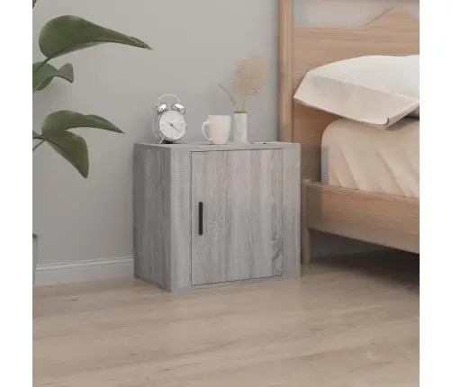Sieninė Naktinė Spintelė, Pilka Ąžuolo, 50X30X47Cm