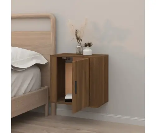 Sieninė Naktinė Spintelė, Ruda Ąžuolo, 50X30X47Cm