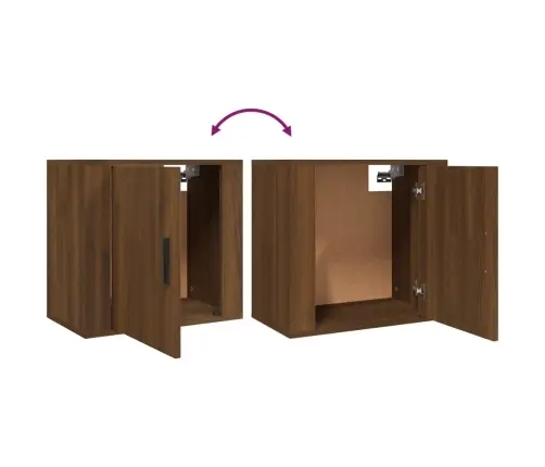 Sieninė Naktinė Spintelė, Ruda Ąžuolo, 50X30X47Cm