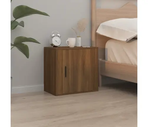 Sieninė Naktinė Spintelė, Ruda Ąžuolo, 50X30X47Cm