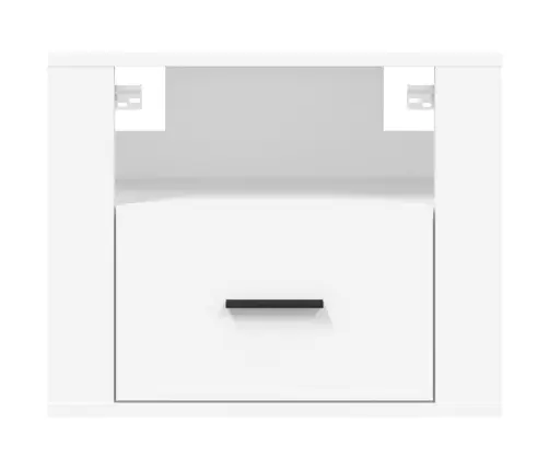 Sienas Naktsskapītis, Balts, 50X36X40 Cm Vidaxl