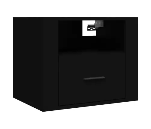 Sieninės Naktinės Spintelės, 2Vnt., Juodos, 50X36X40Cm
