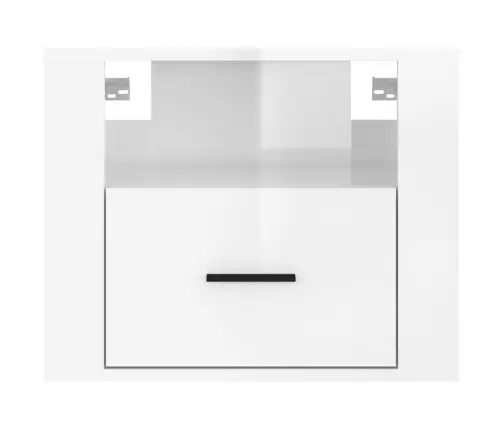 Sienas Naktsskapīši, 2 Gab., Spīdīgi Balti, 50X36X47 Cm Vidaxl