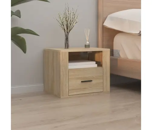 Sienas Naktsskapīši, 2 Gab., Ozolkoka Krāsa, 50X36X40 Cm Vidaxl