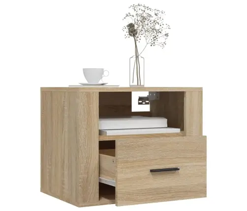 Sienas Naktsskapīši, 2 Gab., Ozolkoka Krāsa, 50X36X40 Cm Vidaxl