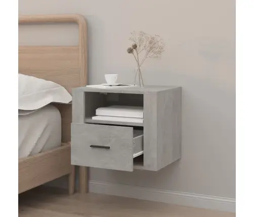 Sienas Naktsskapītis, Betona Pelēks, 50X36X40 Cm Vidaxl