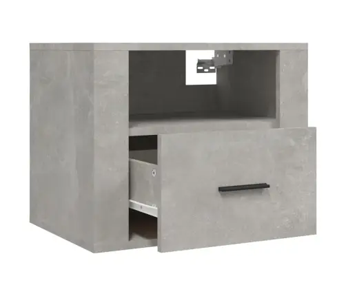 Sienas Naktsskapītis, Betona Pelēks, 50X36X40 Cm Vidaxl