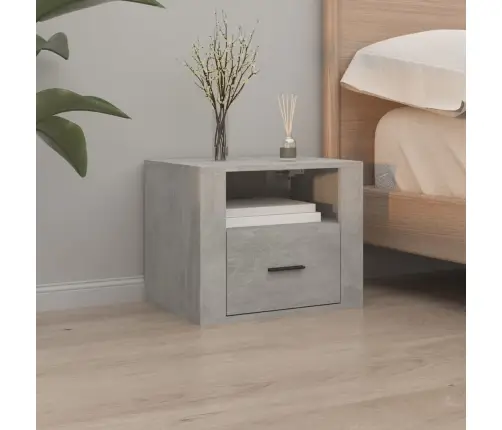 Sienas Naktsskapīši, Betona Pelēki, 2 Gab., 50X36X40 Cm Vidaxl