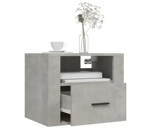 Sienas Naktsskapīši, Betona Pelēki, 2 Gab., 50X36X40 Cm Vidaxl