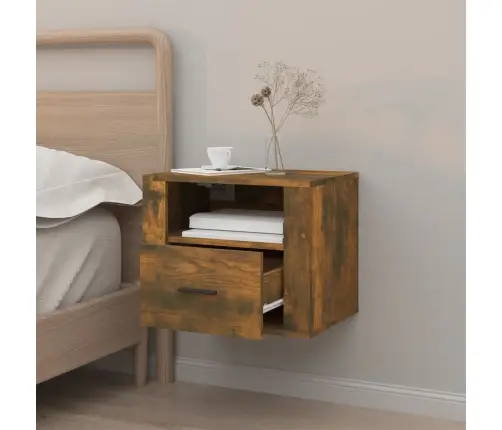 Sienas Naktsskapītis, Ozolkoka Krāsa, 50X36X40 Cm Vidaxl